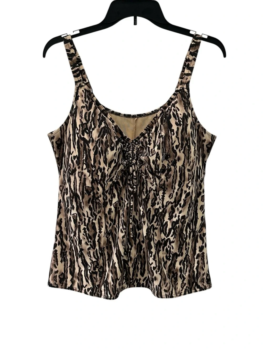 Elomi Fierce Molded Tankini Swim Top ES7201 Animal Print Size 16